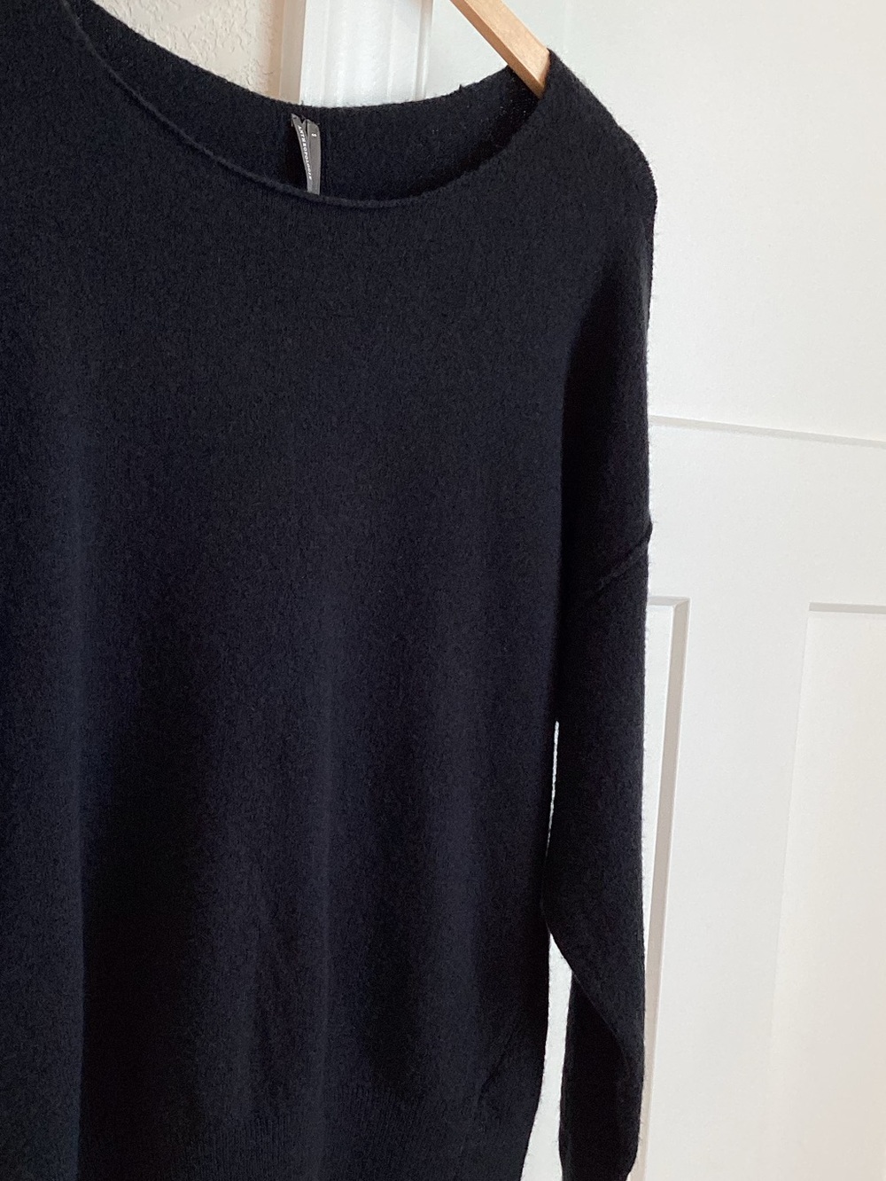 Anthropologie Haley Boatneck Sweater Wool Blend Long Sleeve New Black Small - Picture 7 of 15